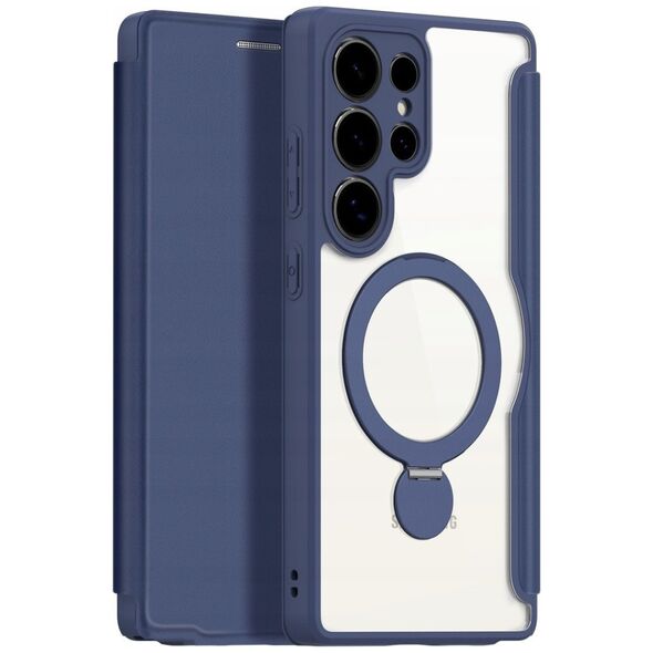 Etui Dux Ducis Skin X Pro na Samsung Galaxy S25 Ultra z MagSafe i portfelem - niebieskie