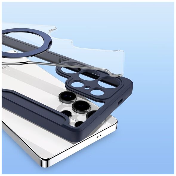 Etui Dux Ducis Skin X Pro na Samsung Galaxy S25 Ultra z MagSafe i portfelem - niebieskie