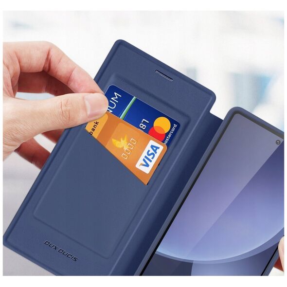 Etui Dux Ducis Skin X Pro na Samsung Galaxy S25 Ultra z MagSafe i portfelem - niebieskie
