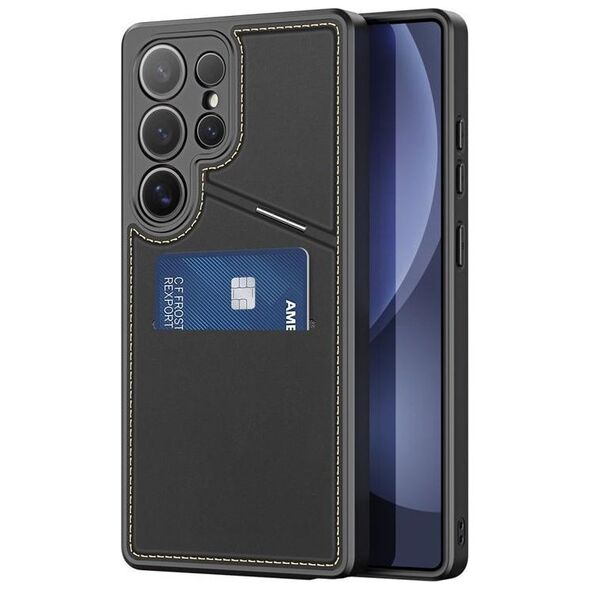 Etui Dux Ducis Rafi II na Samsung Galaxy S25 Ultra z podstawką i portfelem - czarne