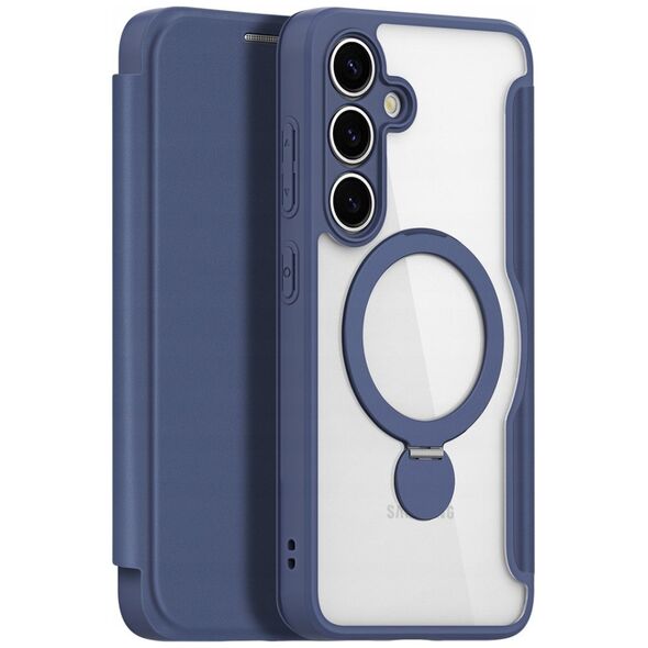 Etui Dux Ducis Skin X Pro na Samsung Galaxy S25+ z MagSafe i portfelem - niebieskie