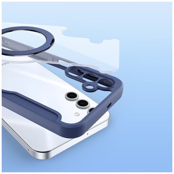 Etui Dux Ducis Skin X Pro na Samsung Galaxy S25+ z MagSafe i portfelem - niebieskie