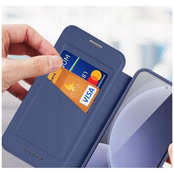 Etui Dux Ducis Skin X Pro na Samsung Galaxy S25+ z MagSafe i portfelem - niebieskie