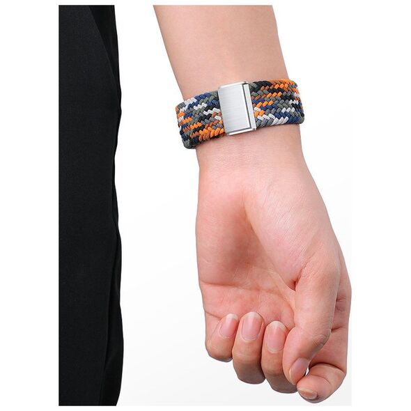 Hurtel Strap Fabric opaska do Watch 6 / 5 / 4 / 3 / 2 (40mm / 38mm) pleciony materiałowy pasek bransoletka do zegarka zielony