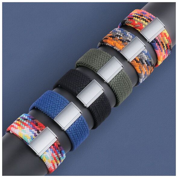 Hurtel Strap Fabric opaska do Watch 6 / 5 / 4 / 3 / 2 (40mm / 38mm) pleciony materiałowy pasek bransoletka do zegarka zielony