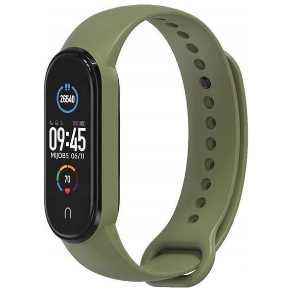 OEM Pasek silikonowy do XIAOMI Mi Band 5 / 6 / 7 zielony (08)