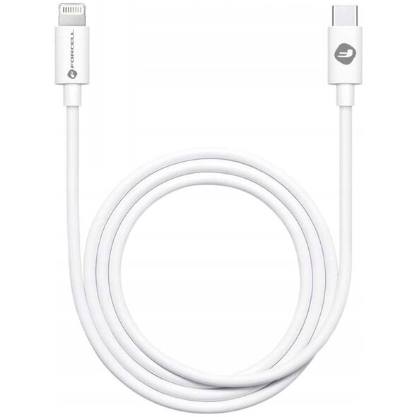 Kabel USB ForCell FORCELL C291 kabel Typ C do Lightning PD 27W TUBA 1 m biały