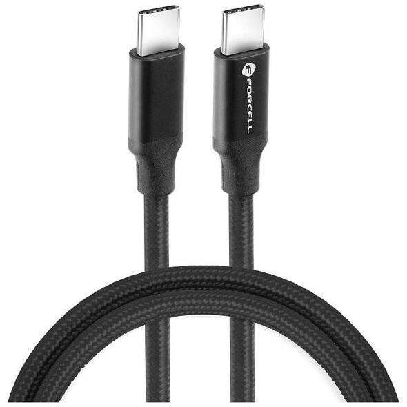 Kabel USB ForCell FORCELL F-ENERGY C391 kabel Typ C do Typ C PD QC4.0 5A 100W E-mark / 4K / Thunderbolt / 20Gbit/s 1 m czarny