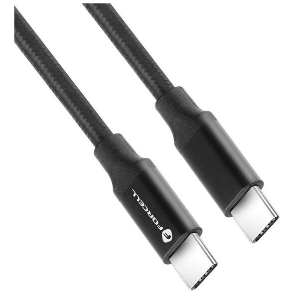 Kabel USB ForCell FORCELL F-ENERGY C391 kabel Typ C do Typ C PD QC4.0 5A 100W E-mark / 4K / Thunderbolt / 20Gbit/s 1 m czarny