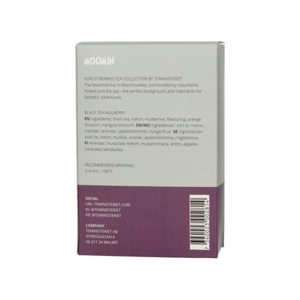 Teministeriet Teministeriet - Moomin Black Tea Mulberry - Herbata 20 piramidek