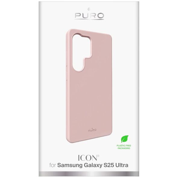 Etui silikonowe Puro Icon do Samsung Galaxy S25 Ultra - różowe