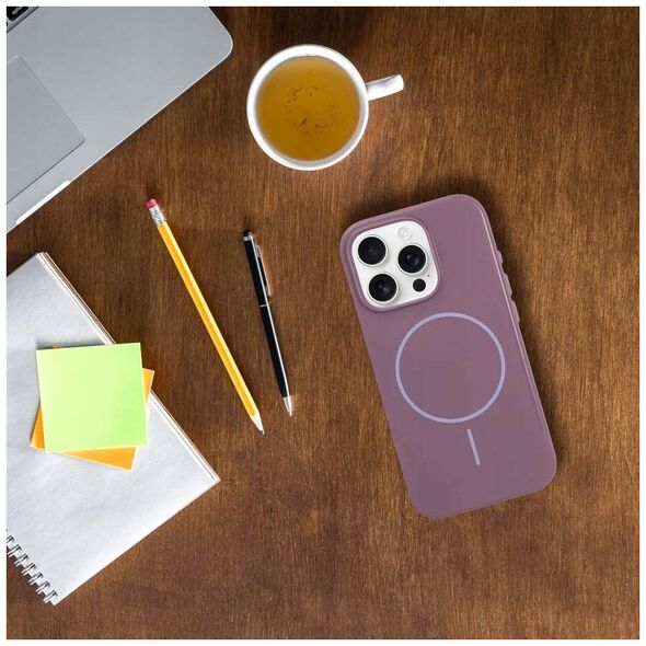 Premium Glossy Mag Cover kompatybilny z MagSafe i Camera Control button pasuje do IPHONE 16 fioletowy