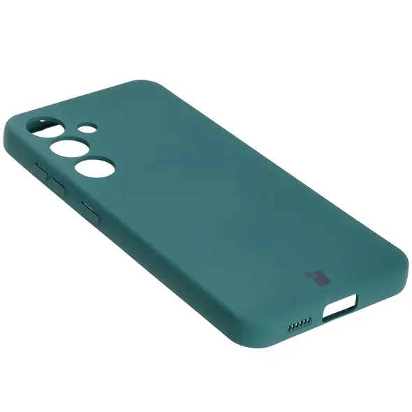 Bizon Case Silicone Magnetic Samsung Galaxy S25 / Galaxy S24 dark green