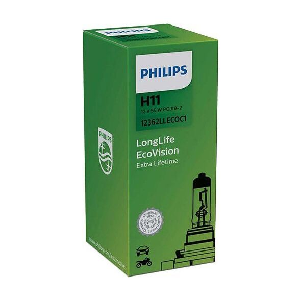 Philips ŻARÓWKA H11 12V/55W PGJ19-2 LONGLIFE ECOVISION PGJ19-2 1SZT