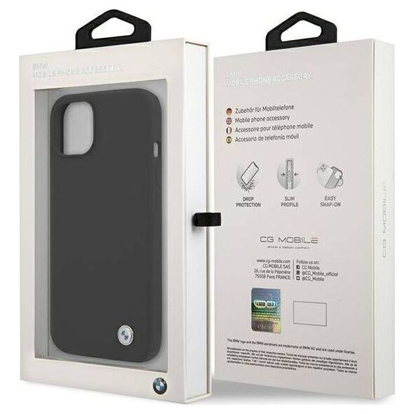 BMW Etui BMW BMHCP13MSILBK Apple iPhone 13 czarny/black hardcase Silicone Signature