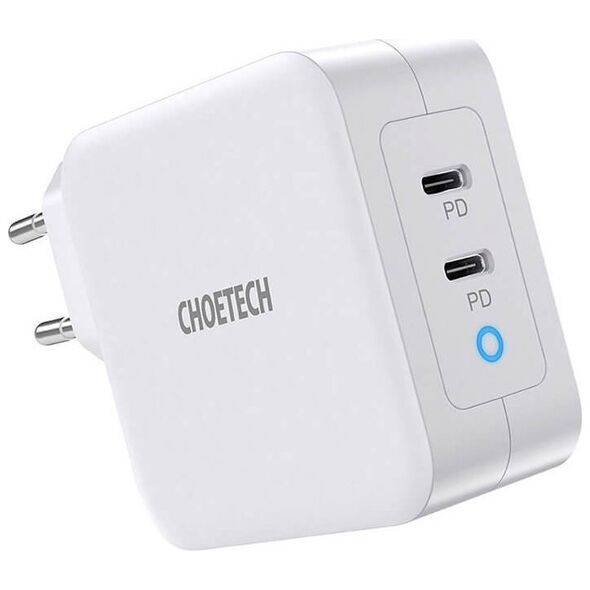 Φορτιστής Choetech Kroviklis CHOETECH GaN 2xUSB Type-C: 100W, PD 13227261 6971824979817