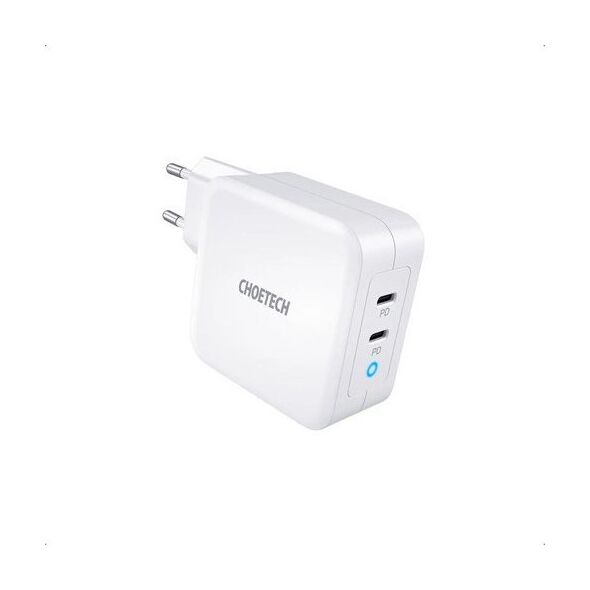 Φορτιστής Choetech Kroviklis CHOETECH GaN 2xUSB Type-C: 100W, PD 13227261 6971824979817