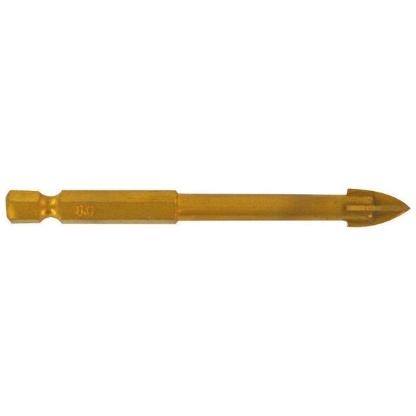 Τρυπάνι Tivoly Tivoly Stiklo ir keramikos plytelių krajžtas, keturių briaunų, 1/4" HEX kotelis, Ø8mm 13411786 3221910007553