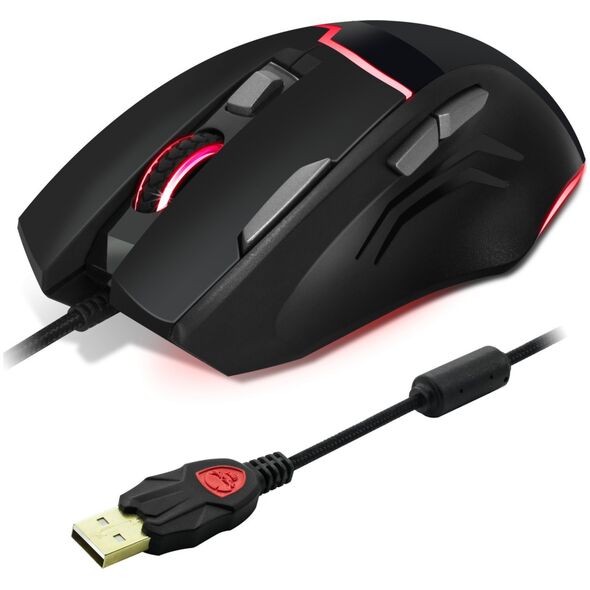 Spirit of gamer Mouse Spirit Of Gamer Elite Series Optinė pelė Žaidimams ELITE M10 + kilimėlis Juoda 13412470 3700104435476
