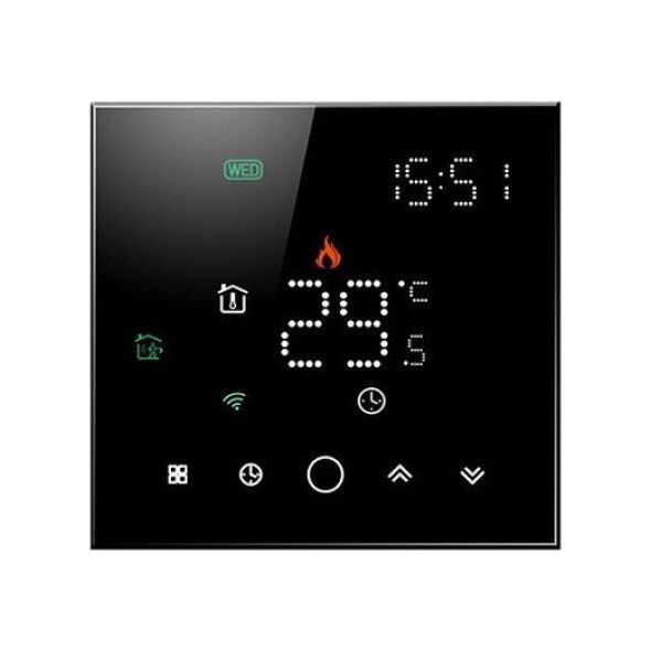 Hismart TUYA Programuojamas Θερμοστάτες WiFi, juodas 13422609 9990001082062