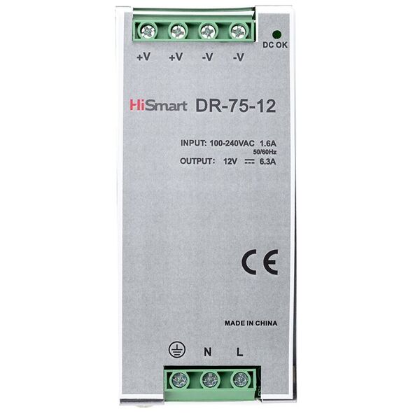 Τροφοδοτικό Hismart Maitinimo šaltinis 12V, 6.3A, 75W, DIN 13422617 9990000700516