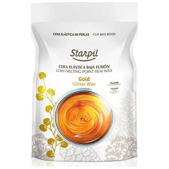 Starpil Depiliacinis vaškas granulėmis Glitter Wax Gold, 1 kg STR3010285001 13456852 8421421107840