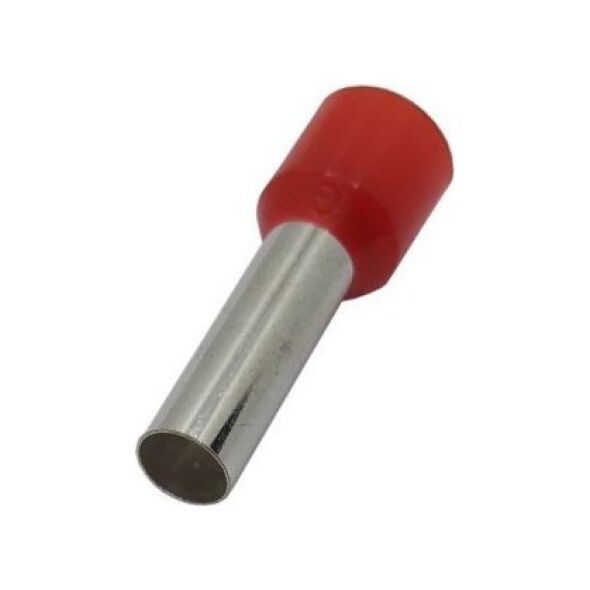 Hismart Presuojamas isoliuotas antgalis 16mm2/5AWG laidui, varis, raudonas, 100 vnt. 13461045 9990000822034