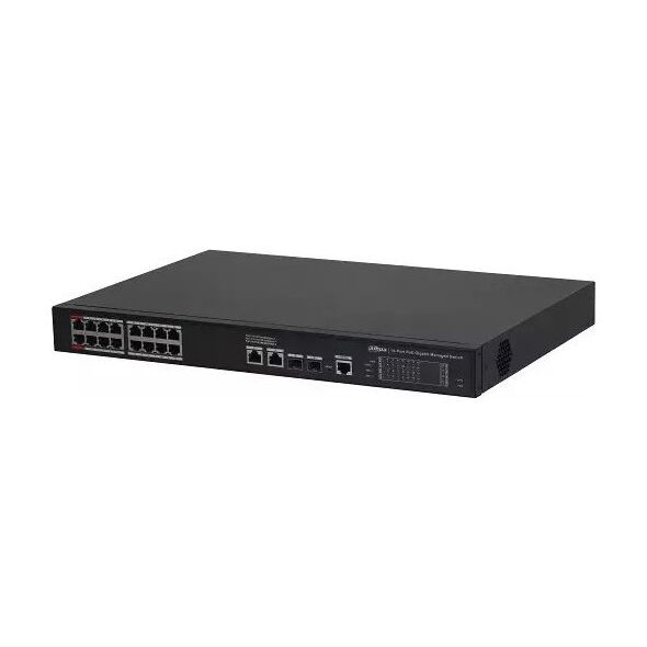 Switch Dahua Technology PoE šakotuvas 1000Mbps 16portų PoE +2G uplink + 2SFP, Hi-PoE 13783916 6923172591159