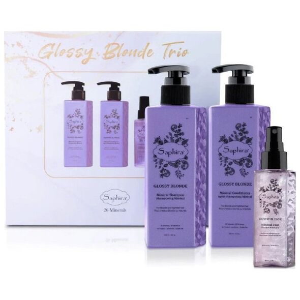 Inoar Plaukų priežiūros priemonių rinkinys Glossy Blonde Trio, SAFGBTBOX 14039414 818230021586