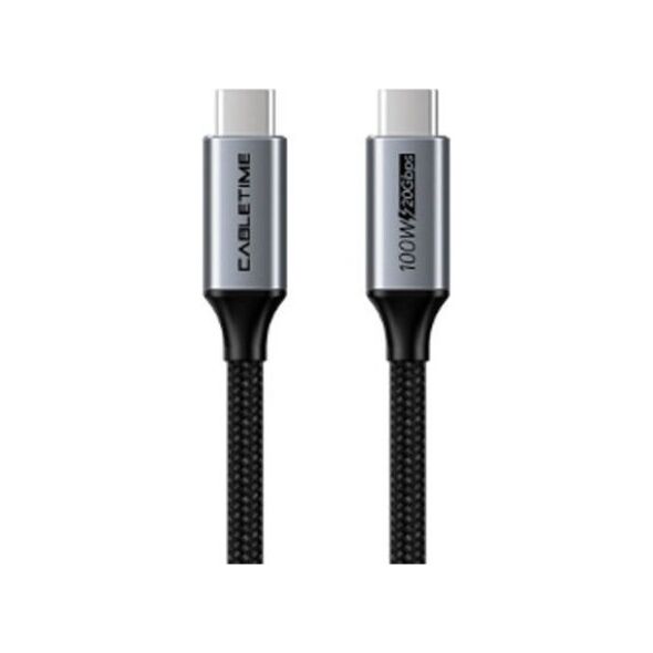 Καλώδιο USB Extra Digital Kabelis USB3.2, USB-C - USB-C, 20Gbps, 100W, 20V/ 5A, 4K/ 60HZ, 1m 14067362 6975285500115