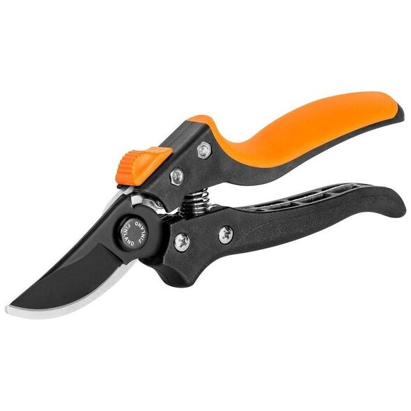 Sekator Bahco Finland Sekatorius prasilenkiančiais siaurais ašmenimis. Bendras ilgis 210mm, kerpa Ø24mm.