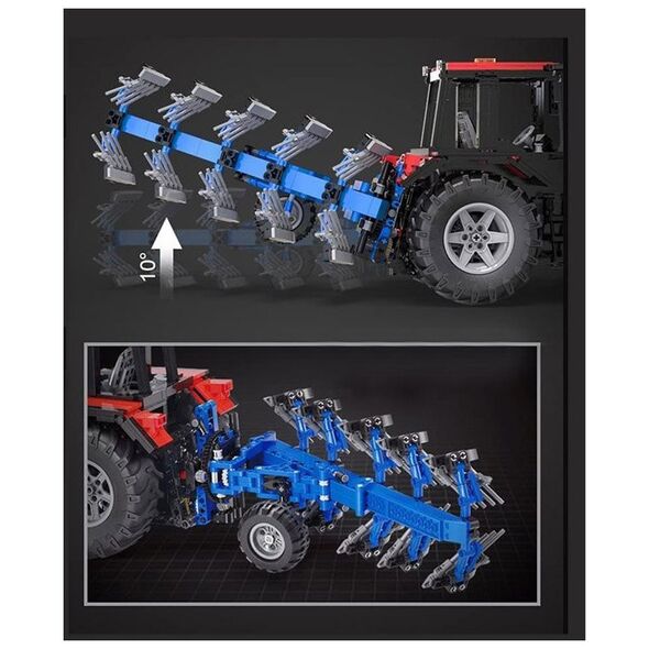 Jokomisiada Duży Zestaw klocków 1675-ele 1:17 Traktor + pług Zdalnie sterowany ZA5251