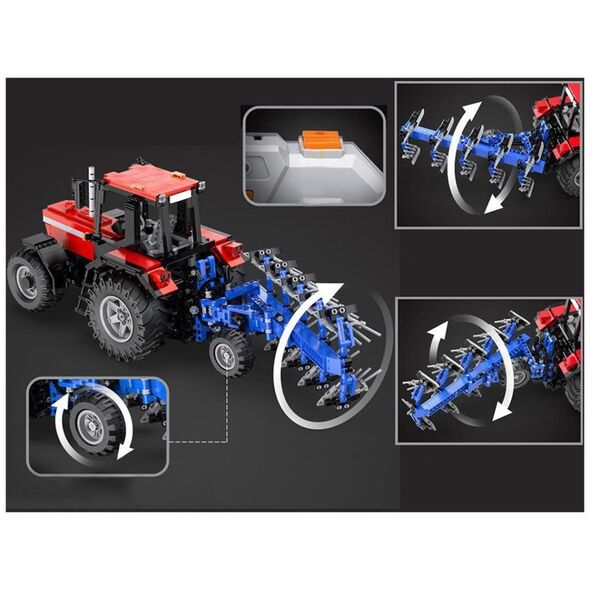 Jokomisiada Duży Zestaw klocków 1675-ele 1:17 Traktor + pług Zdalnie sterowany ZA5251