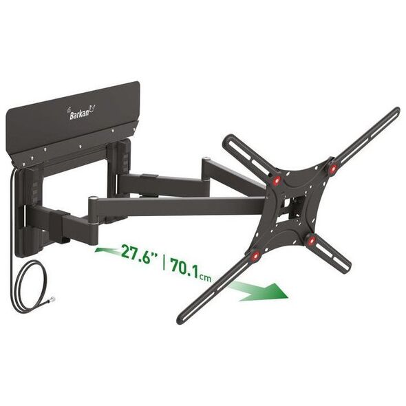 Barkan BARKAN VTM464L 13"-90" TV, 4 κανάλια, su antenna, sieninis, juodas, labai ilgas 14239252 7290016783896