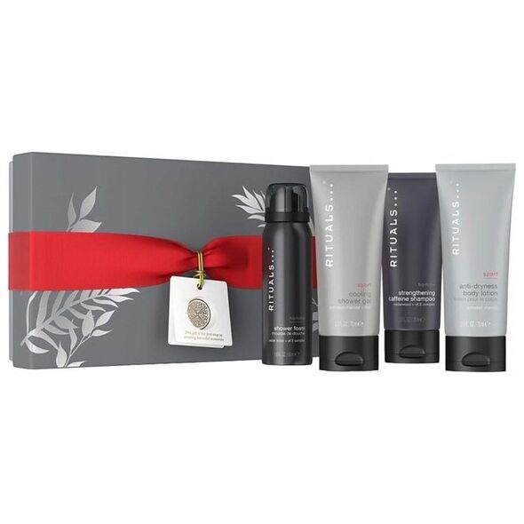 RITUALS SET (HOMME SHOWER FOAM 50ML + CAFFEINE SHAMPOO 75ML + COOLING SHOWER GEL 70ML + BODY LOTION 70ML)