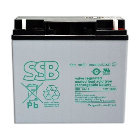 Akumuliatorius (AGM) SSB SBL 18Ah 12V F3 VRLA (pakuotėje 2)