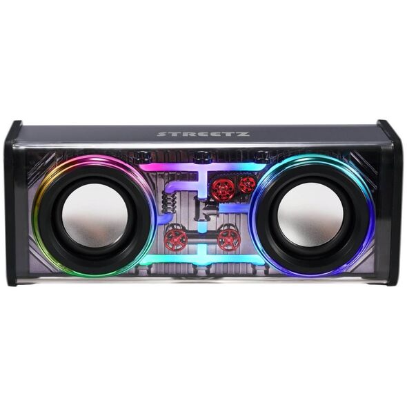 Permatoma bluetooth kolonėlė STREETZ su TWS ir LED šviesos efektais, 10W / 6612079 / S320-BLK