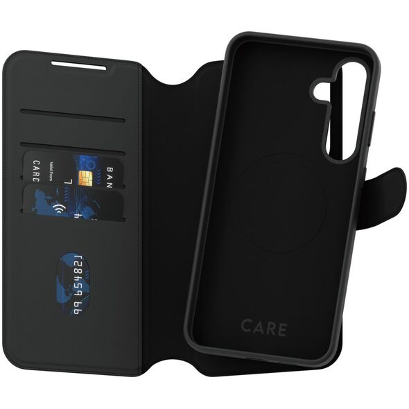 CARE by PanzerGlass Feature Case Tango Two-in-One Wallet Qi Compatible Samsung Galaxy S25 Plus, Black