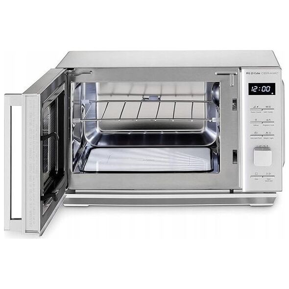 Caso | Microwave Oven with Grilis | MG 20 Cube | Free standing | 800 W | Grilis | Sidabrinis