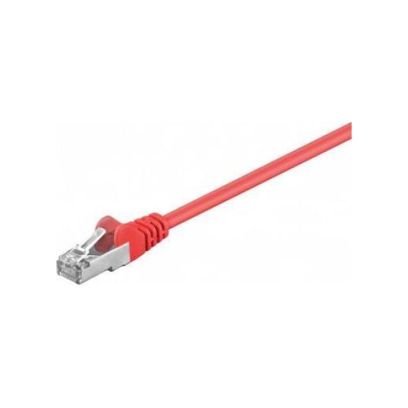 RB-LAN CAT 5e Kabel łączący, F/UTP, Czerwony - Długość kabla 1 m