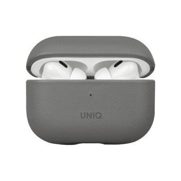UNIQ Lyden DS - etui  ze sztucznej skóry do AirPods Pro 2 szare/czarne - Gwarancja bezpieczeństwa. Proste raty. Bezpłatna wysyłka od 170 zł.
