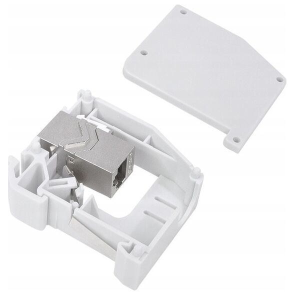 LogiLink LogiLink Hutschienenadapter m.Cat.6A-Kupplung,2xRJ45-Buchse