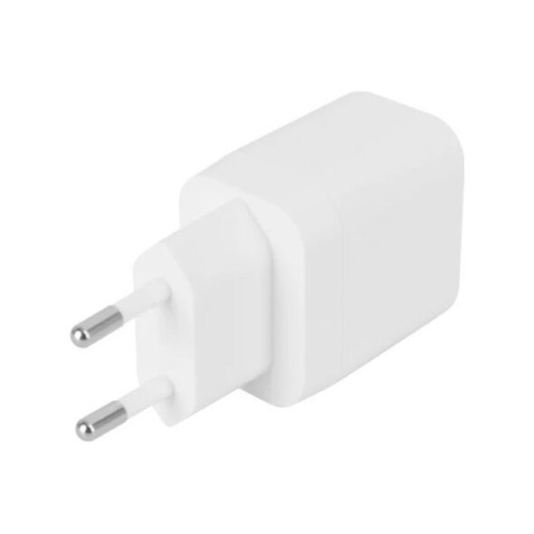 USB GaN sieninis įkroviklis DELTACO, 1x USB-A 18, W 1x USB-C PD 30 W, PPS / USBC-AC155 / 1903158