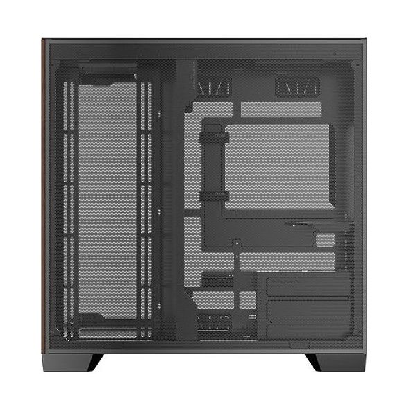 Antec C8 Curve Wood, Full Tower, PC, Black, Transparent, Wood, ATX, ITX, Glass, Plastic, Steel, Wood, 17.5 cm
