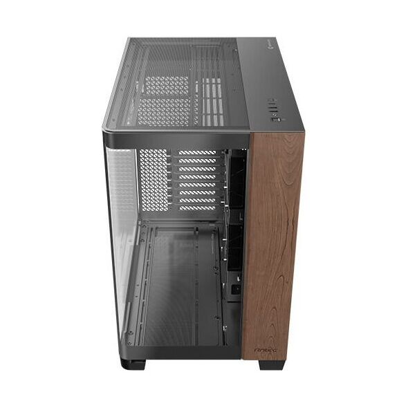 Antec C8 Curve Wood, Full Tower, PC, Black, Transparent, Wood, ATX, ITX, Glass, Plastic, Steel, Wood, 17.5 cm