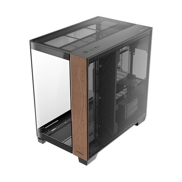 Antec C8 Curve Wood, Full Tower, PC, Black, Transparent, Wood, ATX, ITX, Glass, Plastic, Steel, Wood, 17.5 cm