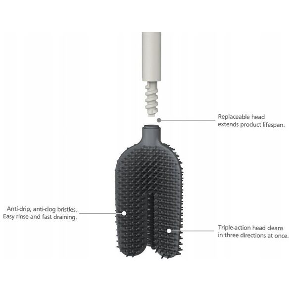 Joseph Joseph Joseph Joseph Flex 360 Toilet Brush  Stainless Steel