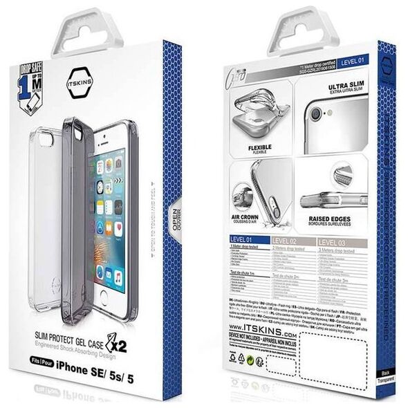 Κάλυμμα ITskins ITSKINS NANO DUO για iPhone 5 / 5S / 5SE®. Ταξινόμηση og gennemsigtig 13924439 4894465579791