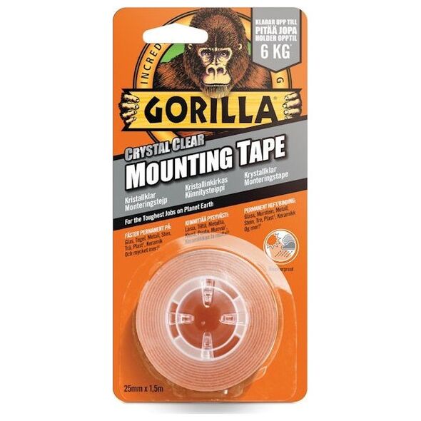 Gorilla Sports Gorilla HD Mounting Tape - 25,4mm - 1,52 m. 13939991 5704947004255