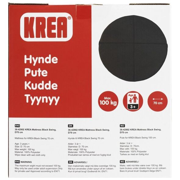 Modecom KREA Στρώμα Μαύρη Κούνια, D70 CM 14039854 5707152044054